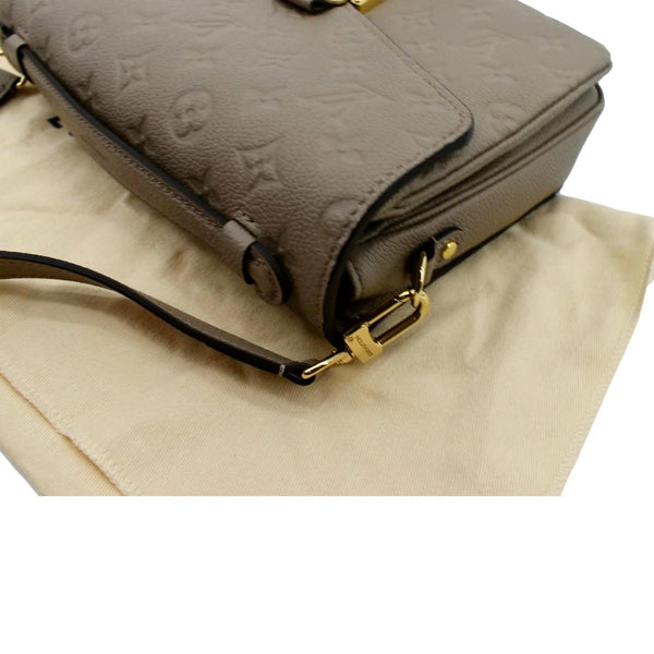 LOUIS VUITTON Metis Pochette Empreinte Leather Crossbody Bag Tourterelle