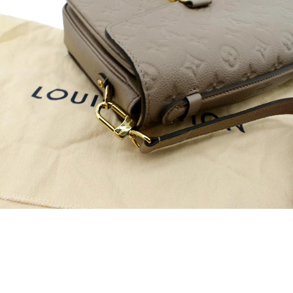 LOUIS VUITTON Metis Pochette Empreinte Leather Crossbody Bag Tourterelle