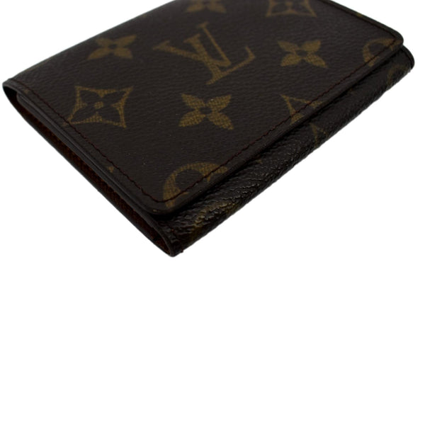 pochette ceinture louis vuitton pochette accessoires en toile monogram marron et cuir naturel Canvas Card Holder Small Wallet - Bottom Left