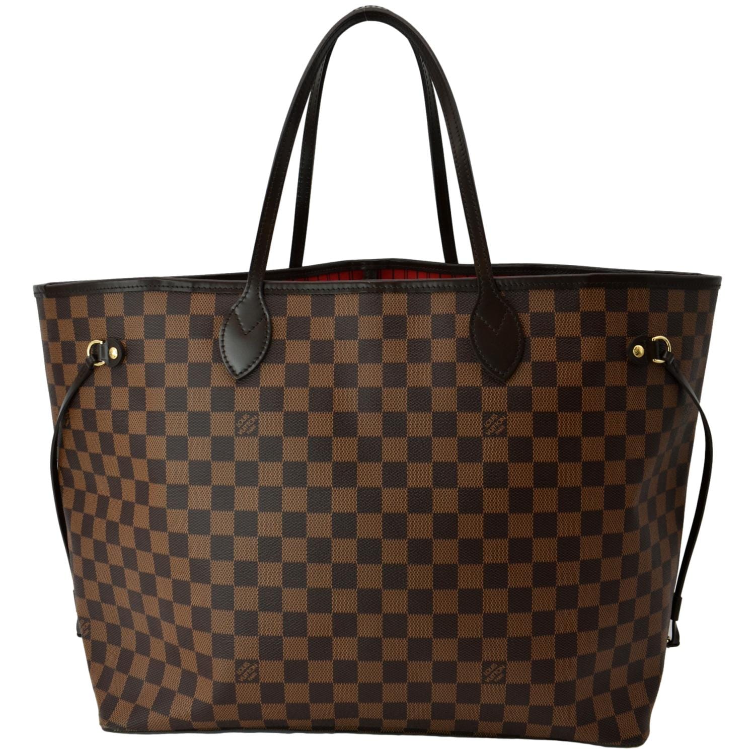 LOUIS VUITTON Neverfull GM Damier Ebene Tote Shoulder Bag Brown
