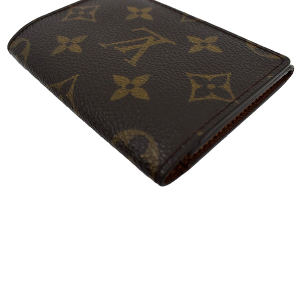pochette ceinture louis vuitton pochette accessoires en toile monogram marron et cuir naturel Canvas Card Holder Small Wallet - Top Right