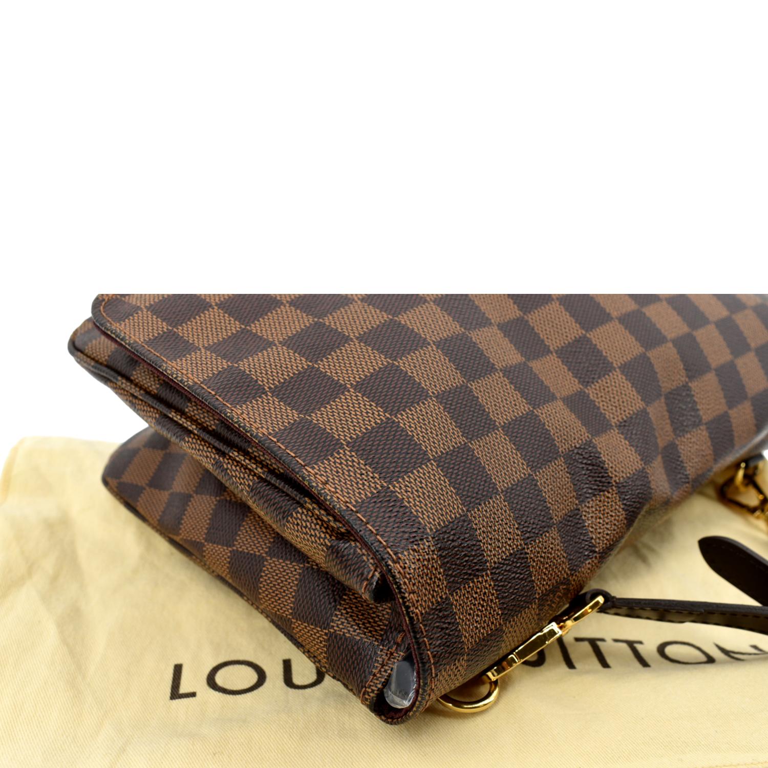 LOUIS VUITTON Hoxton GM Damier Ebene Crossbody Bag Brown