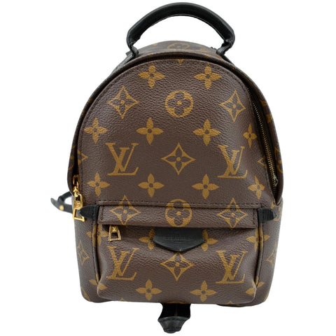 LOUIS VUITTON Palm Springs Mini Monogram Canvas Backpack Brown