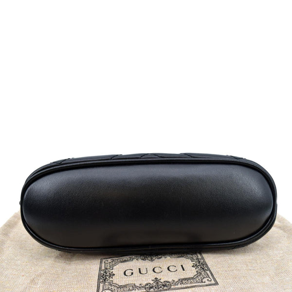 GUCCI GG Marmont Small Matelasse Chevron Leather Cosmetic Case Black 625544