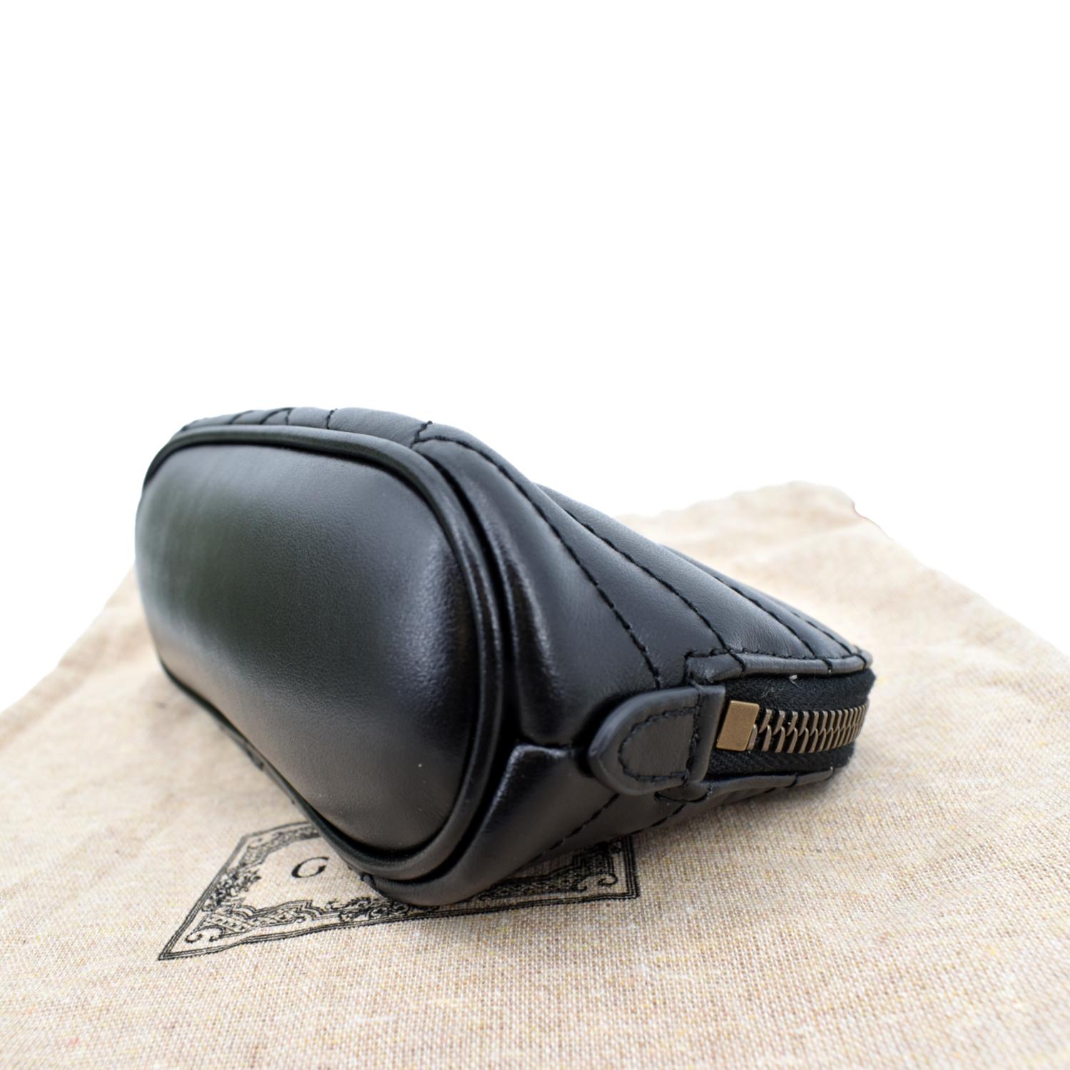 Black matelasse chevron leather Clearance