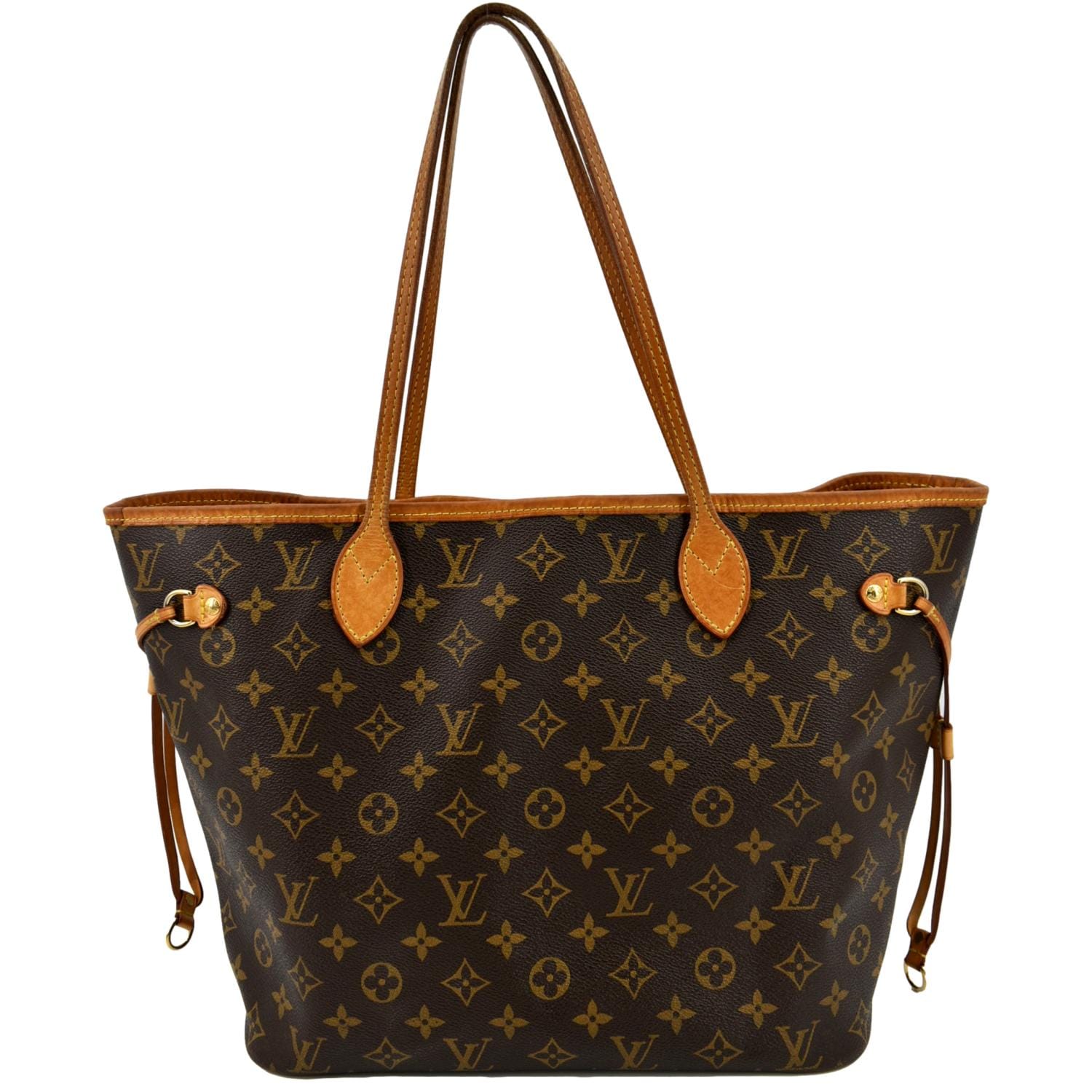 LOUIS VUITTON Neverfull MM Monogram Canvas Tote Bag Brown