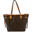 LOUIS VUITTON Neverfull MM Monogram Canvas Tote Bag Brown