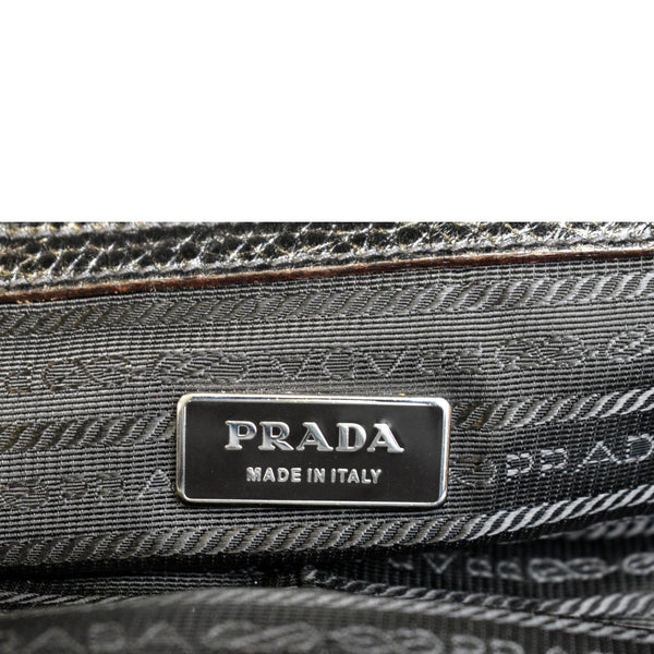 Prada Gradient Antik Frame Leather Satchel Bag - Made In Italy