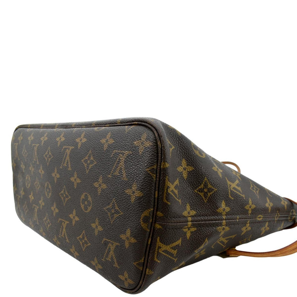 LOUIS VUITTON Neverfull MM Monogram Canvas Tote Bag Brown
