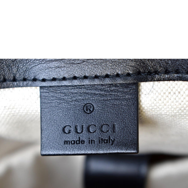 Gucci black GG Embossed Leather Backpack in ‎Black Color - Made In Italy