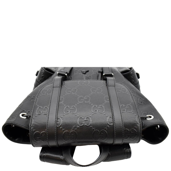 Gucci GG Embossed Leather Backpack in ‎Black Color - Top