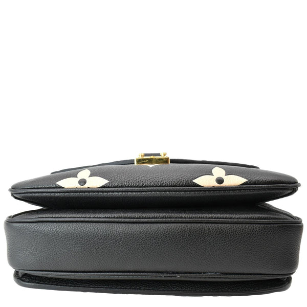 LOUIS VUITTON Metis Pochette Bicolor Empreinte Leather Crossbody Bag Black