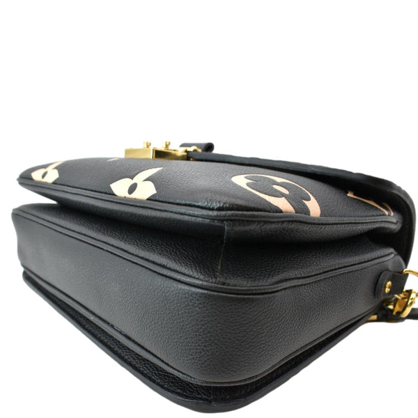 LOUIS VUITTON Metis Pochette Bicolor Empreinte Leather Crossbody Bag Black