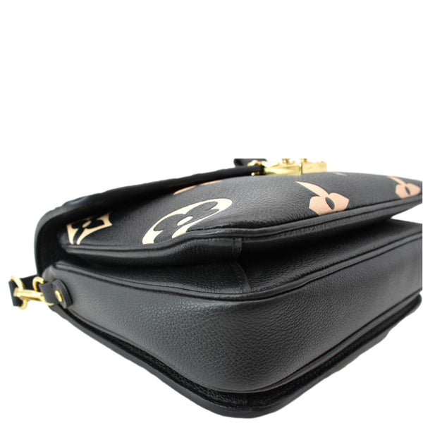 LOUIS VUITTON Metis Pochette Bicolor Empreinte Leather Crossbody Bag Black