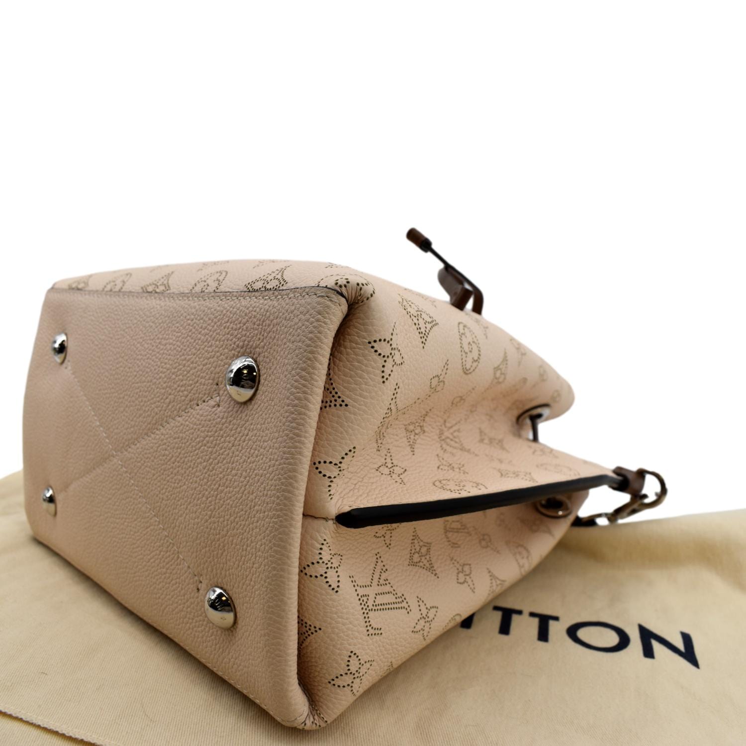 LOUIS VUITTON Muria Mahina Perforated Leather Shoulder Bag Cream