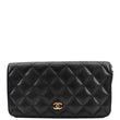 Chanel Long Zippy Caviar Leather Wallet in Black Color - Front