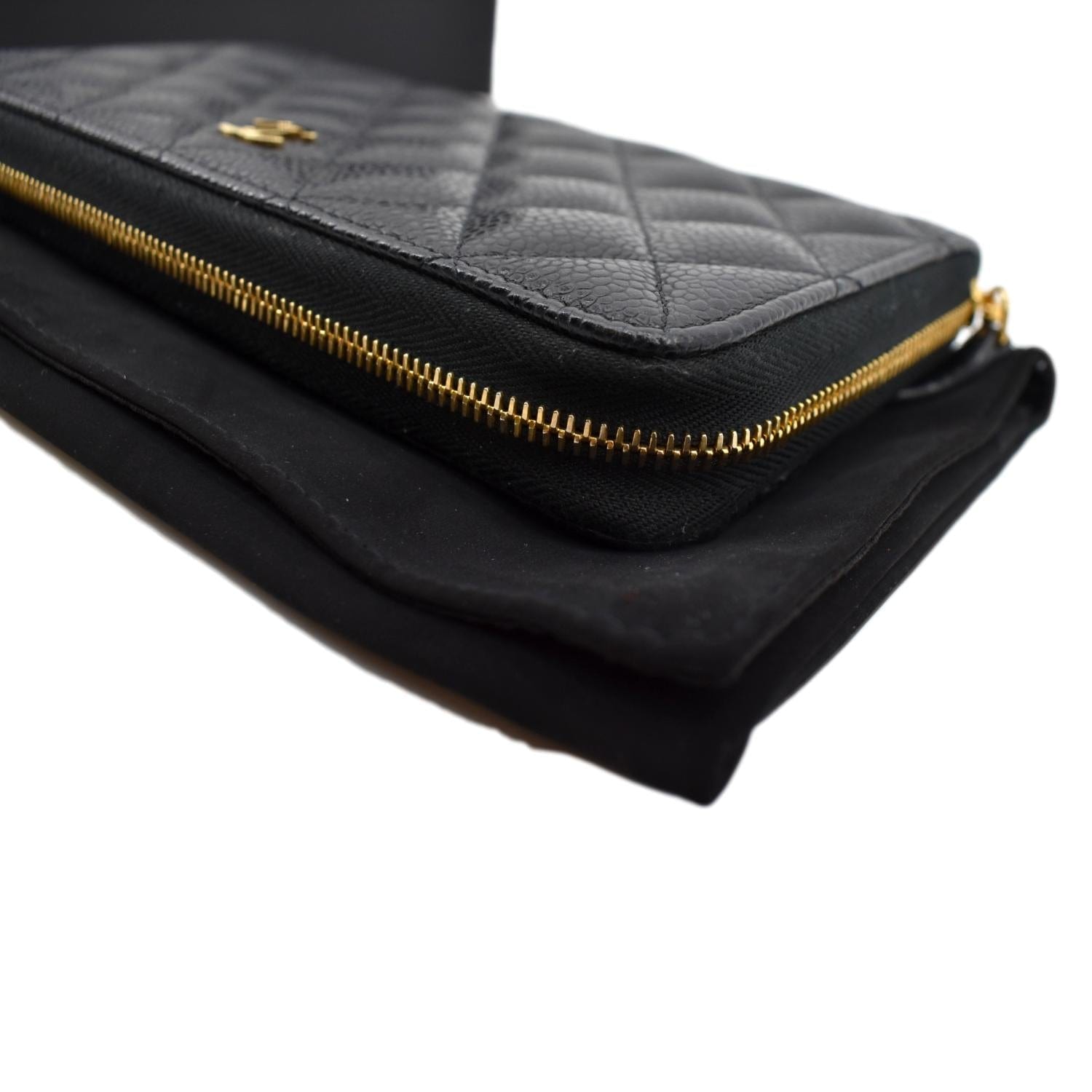 chanel wallet on chain caviar leather bag