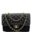 Chanel Jumbo Double Flap Caviar Leather Shoulder Bag - Front