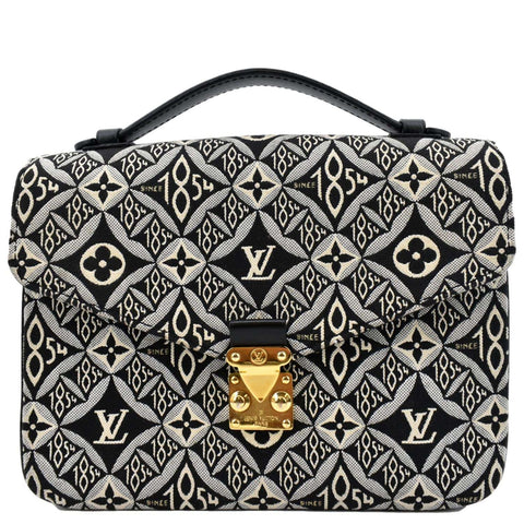 LOUIS VUITTON Metis Pochette Jacquard Since1854 Leather Top Handle Satchel Bag Grey  - New Year Deals