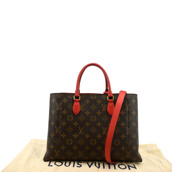 Louis Vuitton Raspberry Paten Brown Monogram Handles with Crossbody Bag