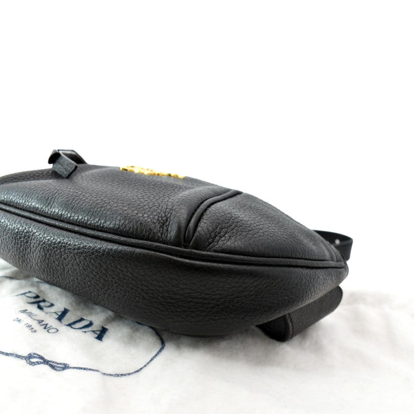 PRADA Vitello Daino Leather Belt Bag Black