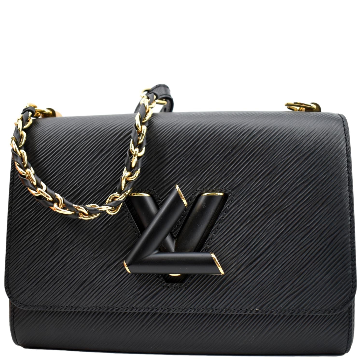 LOUIS VUITTON Twist Epi Leather Crossbody Bag Black