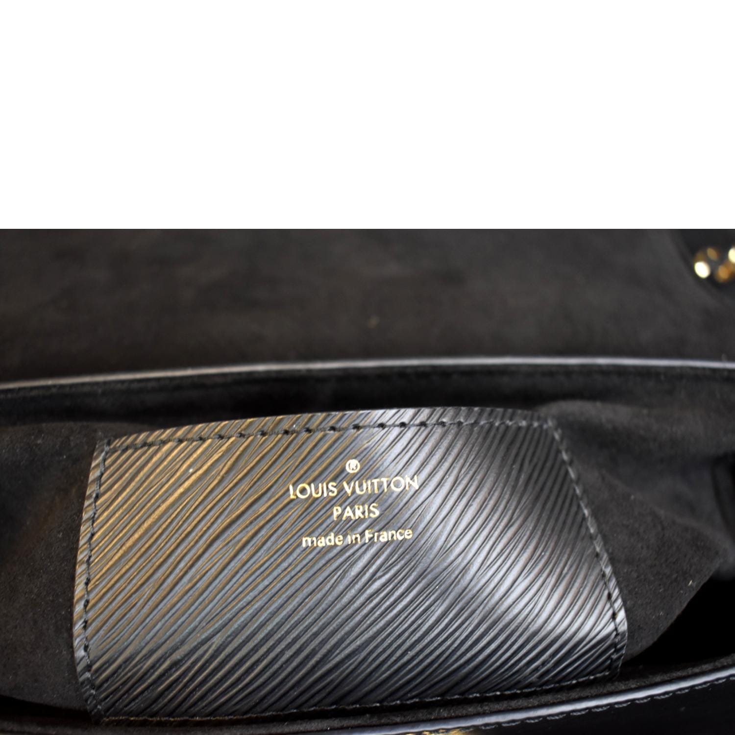 LOUIS VUITTON Twist Epi Leather Crossbody Bag Black
