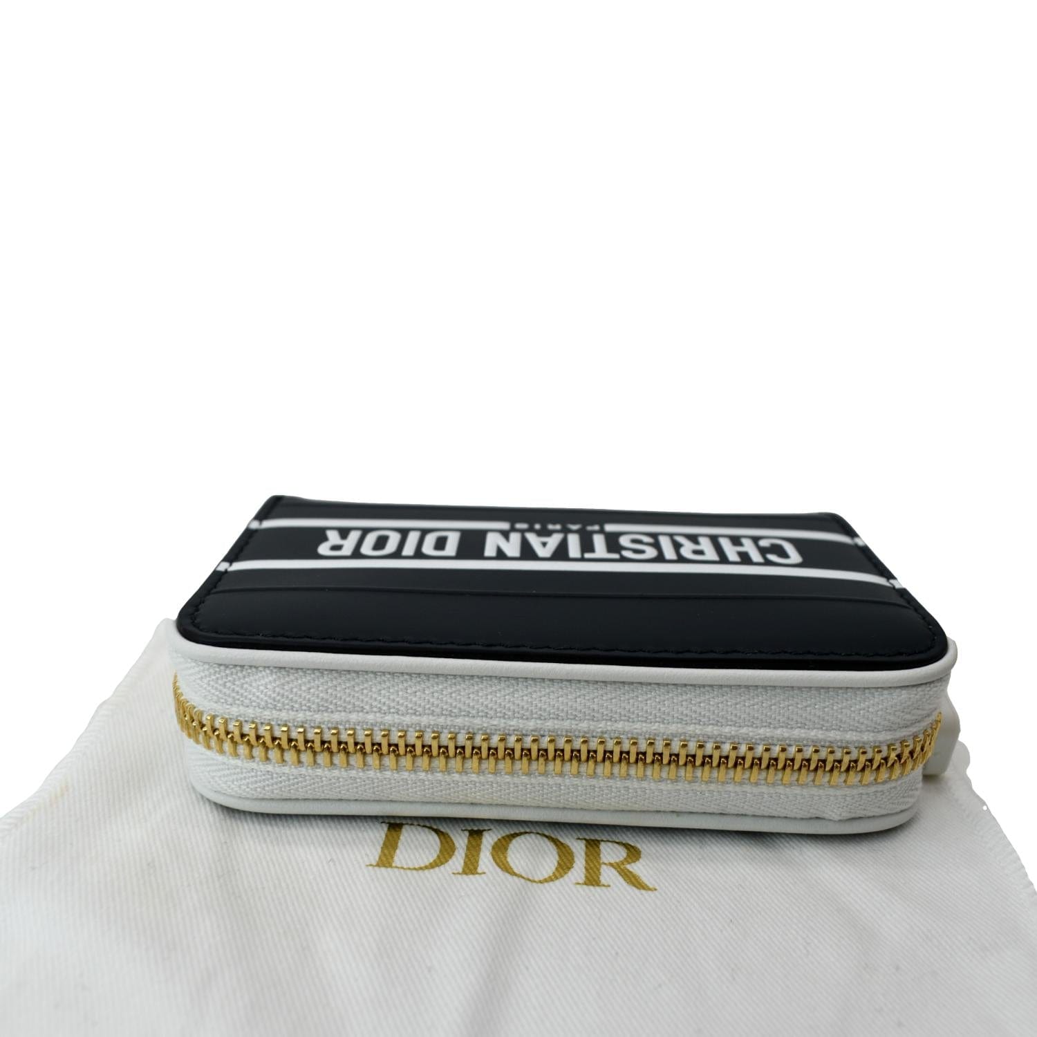 Shop Christian Dior DIOR OBLIQUE Leather Logo Card Holders by winwinco