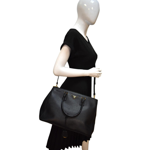 Prada Galleria Large Saffiano Leather Tote Shoulder Bag - Full View