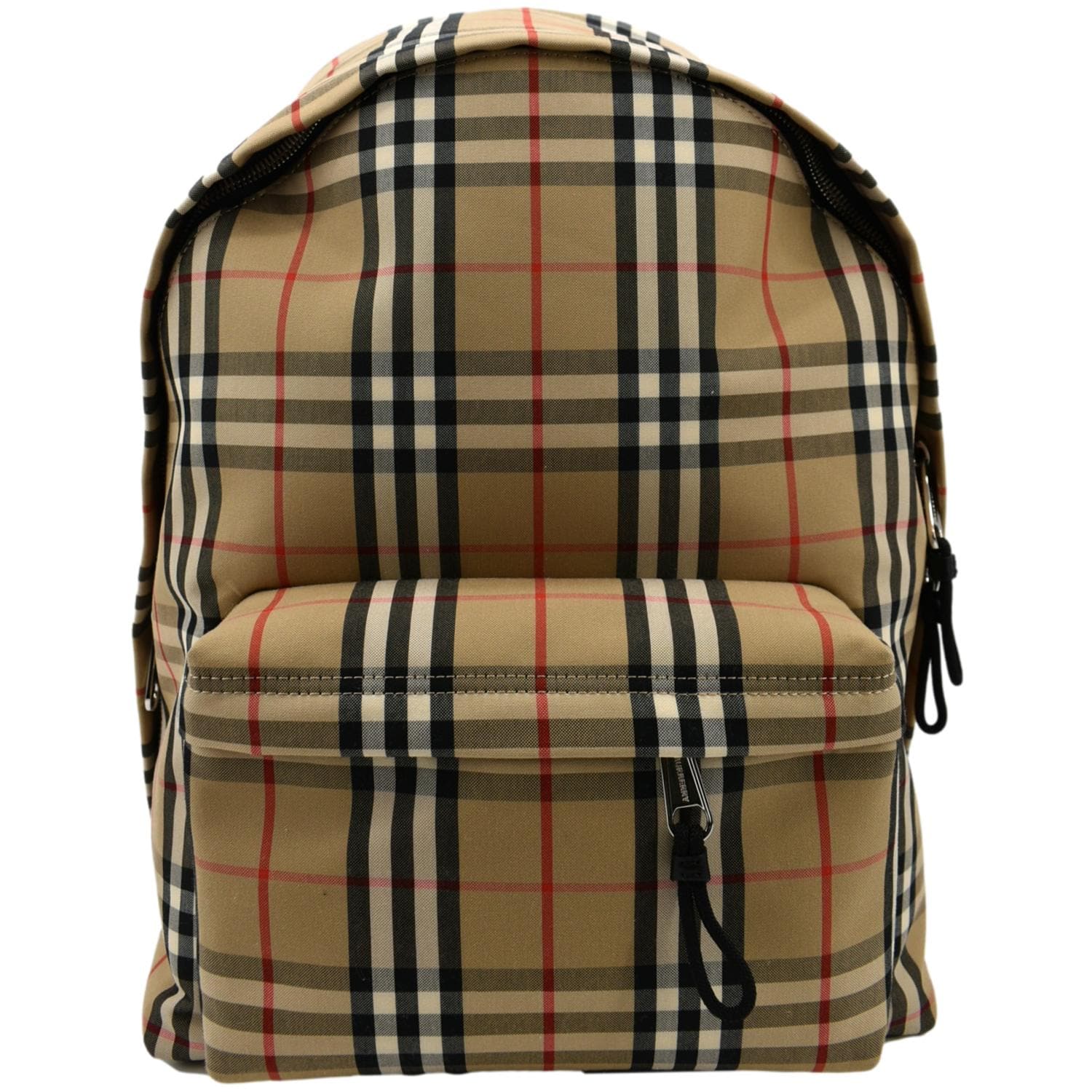 Burberry Vintage Check Nylon Backpack Bag Beige