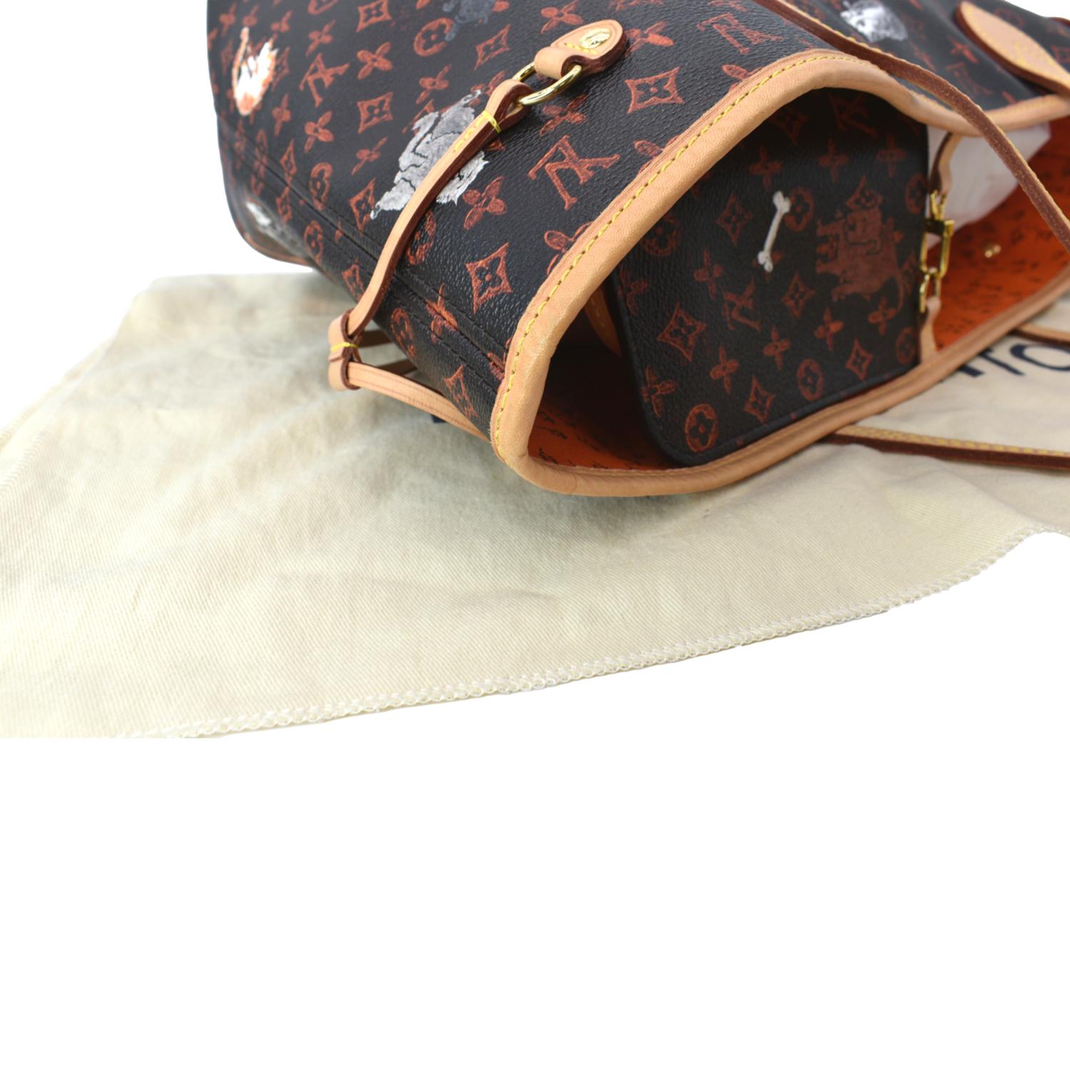 Louis Vuitton Neverfull MM White in Lotus Cotton with Gold-tone - US