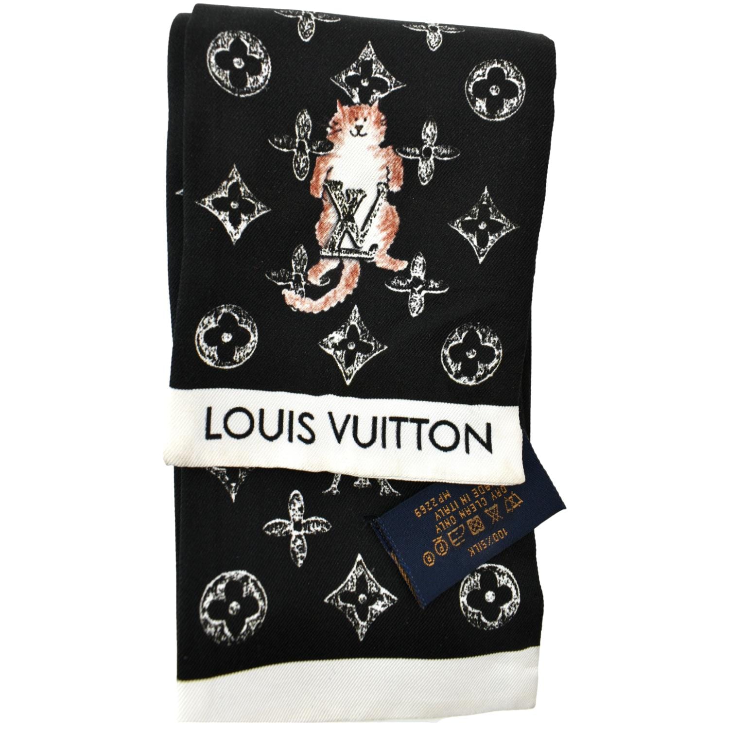 Black Louis Vuitton Head Scarf