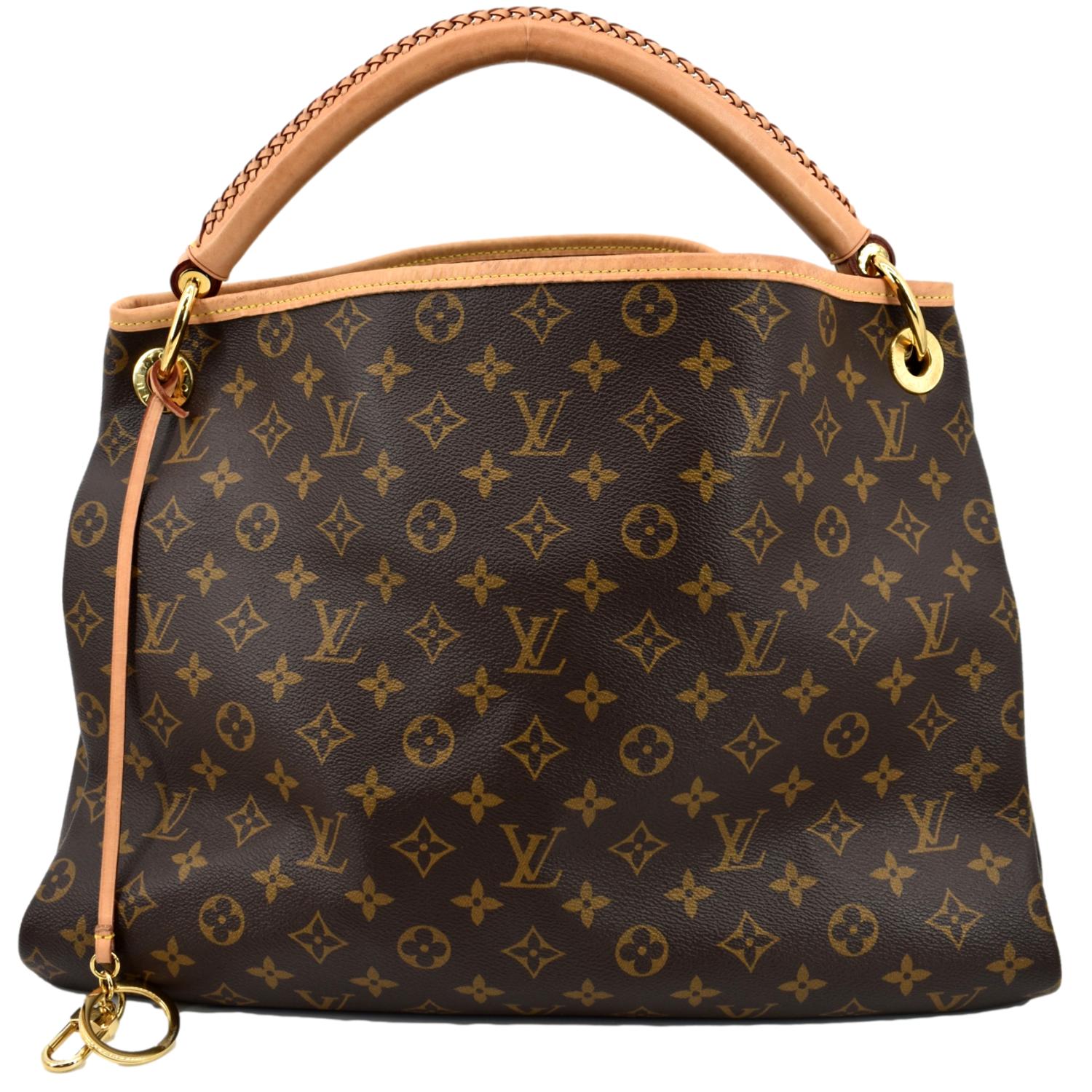 Louis Vuitton Artsy MM Monogram Canvas Hobo Bag Brown - Front