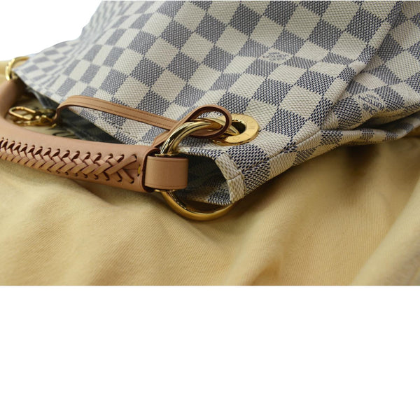 LOUIS VUITTON Artsy MM Damier Azur Hobo Bag White