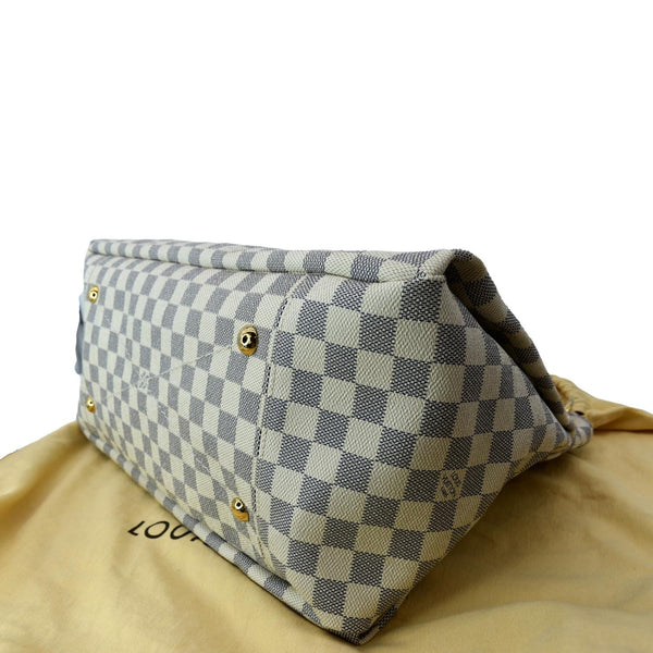 LOUIS VUITTON Artsy MM Damier Azur Hobo Bag White