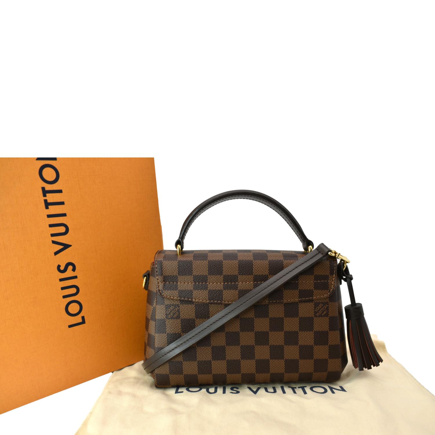 Louis+Vuitton+Croisette+Damier+Ebene+Shoulder+Crossbody+Bag+Brown for sale  online