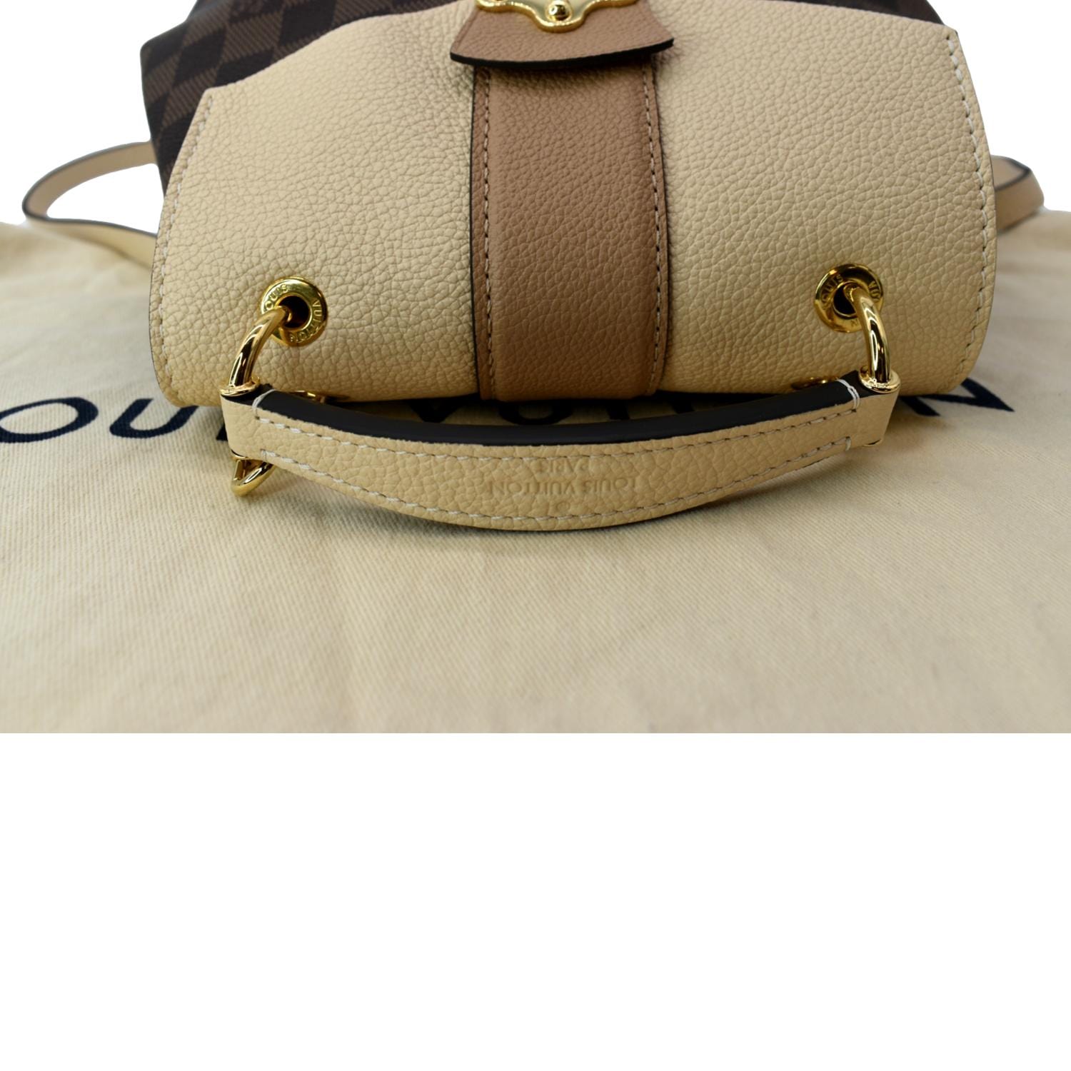 louis vuitton clapton backpack cream LOUIS VUITTON Clapton Damier Ebene Backpack Bag Creme Beige