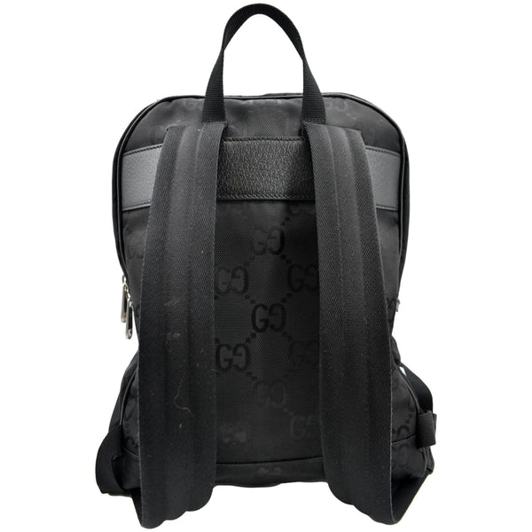 Gucci Off The Grid GG Nylon Backpack Bag in Black - Full View