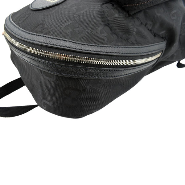Gucci Off The Grid GG Nylon Backpack Bag in Black - Left Side