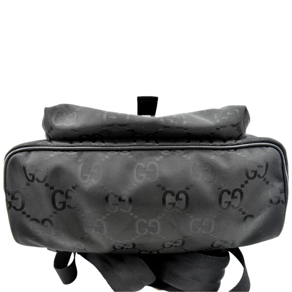Gucci Off The Grid GG Nylon Backpack Bag in Black - Bottom
