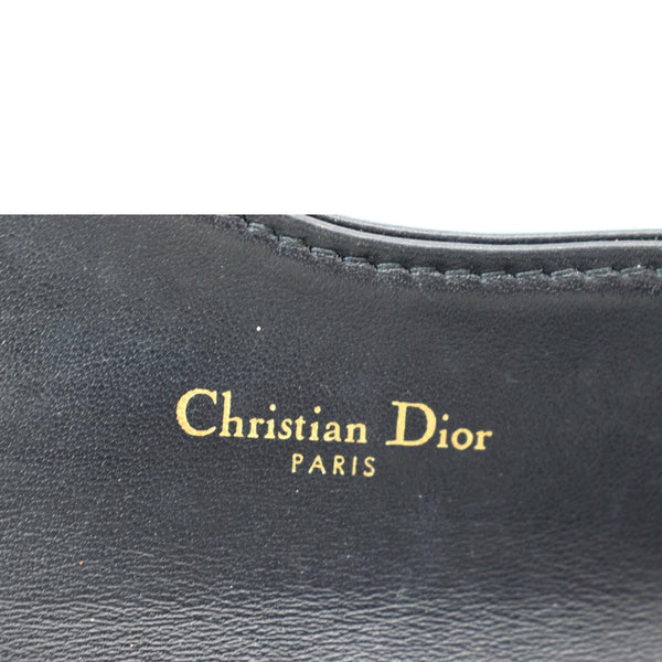 CHRISTIAN DIOR Saddle Flap Jacquard Canvas Card Holder Beige