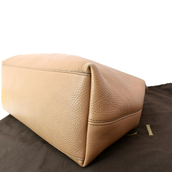 GUCCI Medium Soho Chain Leather Tote Bag Beige 536196