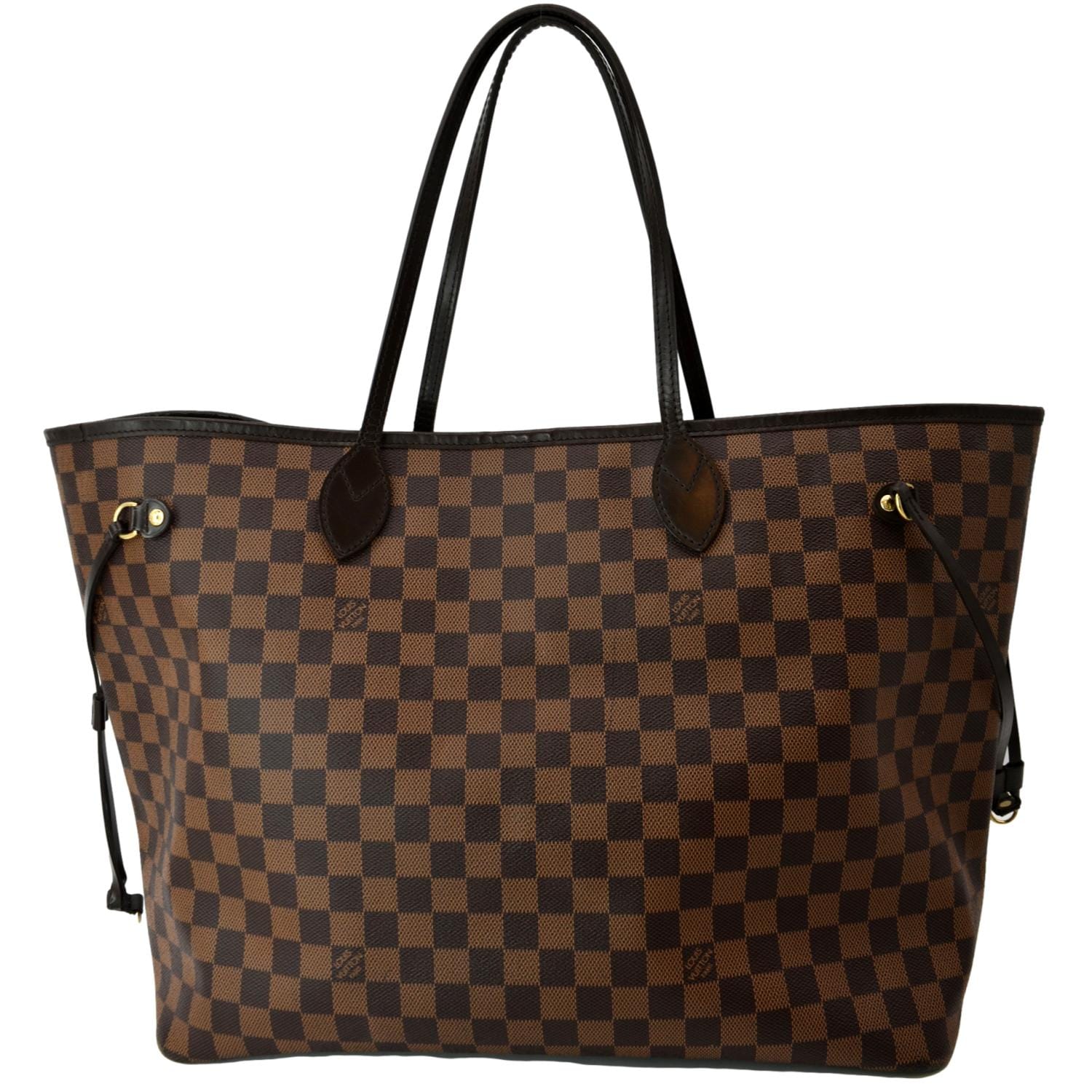 LOUIS VUITTON Neverfull GM Damier Ebene Tote Shoulder Bag Brown