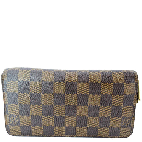 LOUIS VUITTON Zippy Long Damier Ebene Wallet Brown