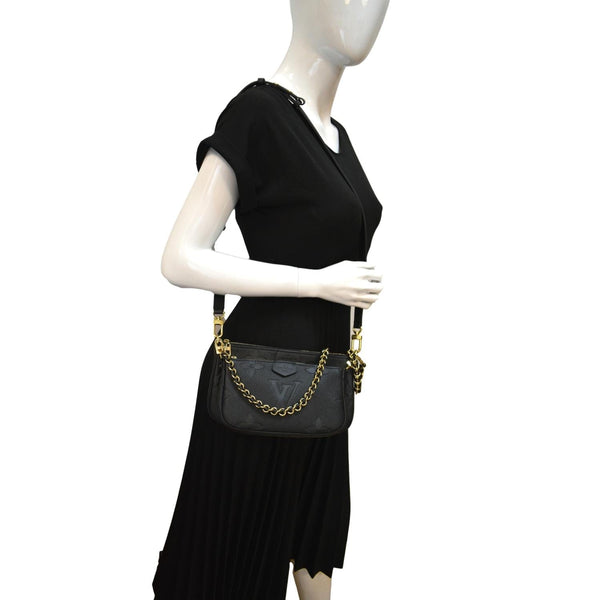 LOUIS VUITTON  Multi Pochette Accessoires Monogram Empreinte Shoulder Bag Black