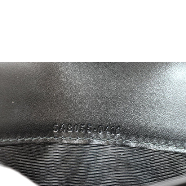 GUCCI Cat Head Leather Continental Wallet Black 548055