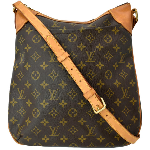 LOUIS VUITTON Odeon MM Monogram Coated Canvas Shoulder Bag Brown