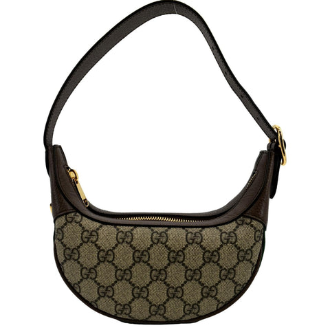 GUCCI Ophidia Mini GG Supreme Canvas Shoulder Bag Beige/Ebony 658551