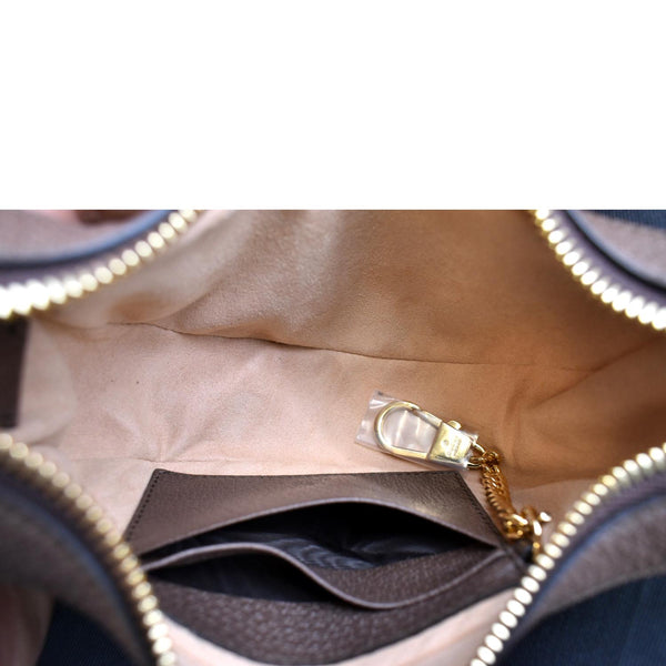 GUCCI Ophidia Mini GG Supreme Canvas Shoulder Bag Beige/Ebony 658551