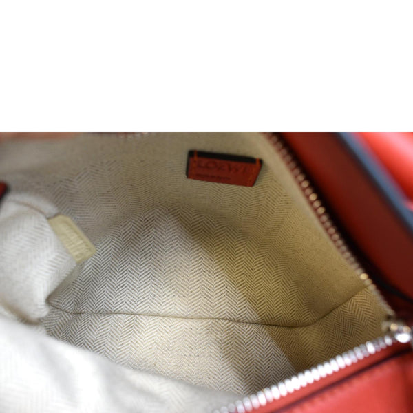 LOEWE Puzzle Mini Leather Shoulder Bag Orange